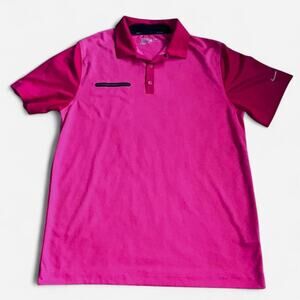 Pink Nike Men's golf polo shirt Large Lightweight Tennis, Pickleball